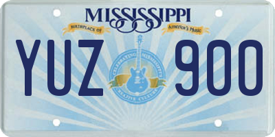 MS license plate YUZ900