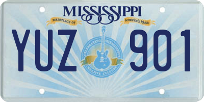MS license plate YUZ901