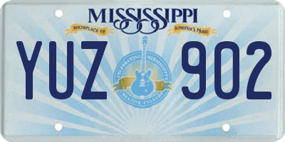 MS license plate YUZ902