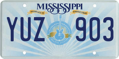 MS license plate YUZ903