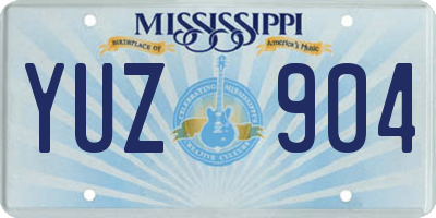 MS license plate YUZ904