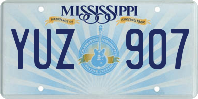 MS license plate YUZ907