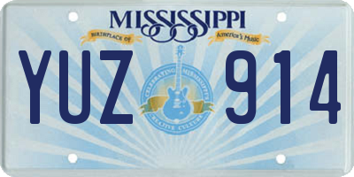 MS license plate YUZ914
