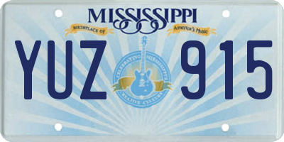MS license plate YUZ915