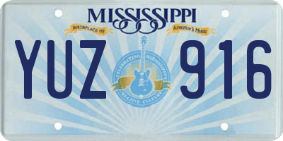 MS license plate YUZ916