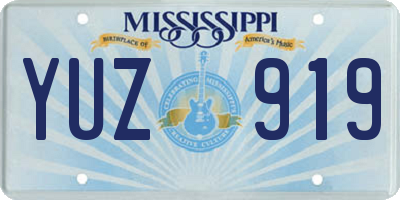 MS license plate YUZ919