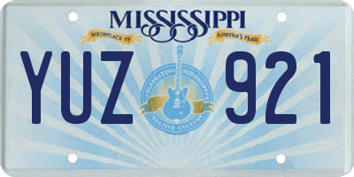 MS license plate YUZ921