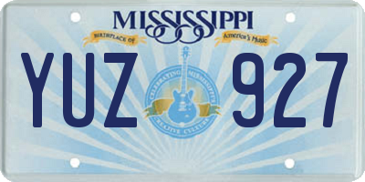 MS license plate YUZ927