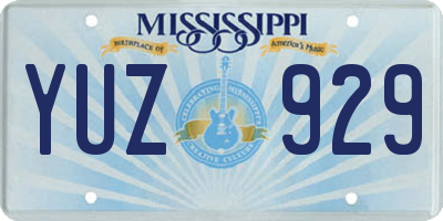 MS license plate YUZ929