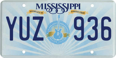 MS license plate YUZ936