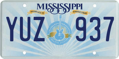 MS license plate YUZ937