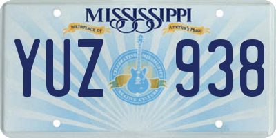 MS license plate YUZ938