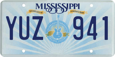 MS license plate YUZ941