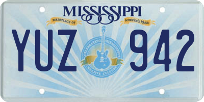 MS license plate YUZ942