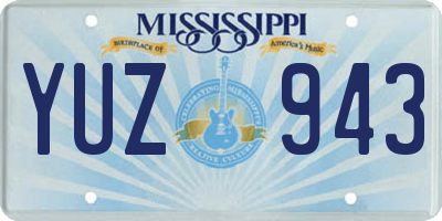 MS license plate YUZ943