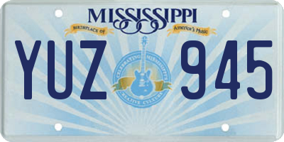 MS license plate YUZ945