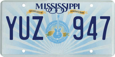 MS license plate YUZ947