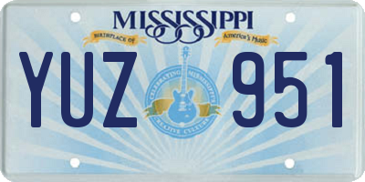 MS license plate YUZ951