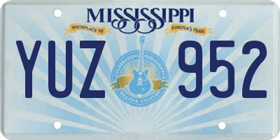 MS license plate YUZ952