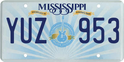 MS license plate YUZ953