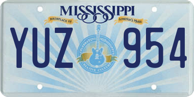 MS license plate YUZ954