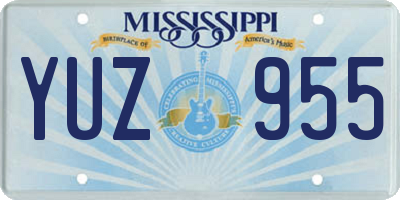 MS license plate YUZ955