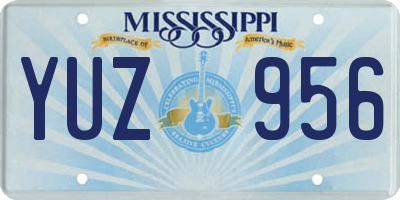 MS license plate YUZ956