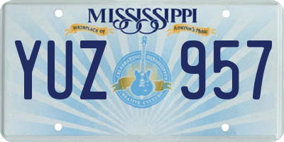 MS license plate YUZ957