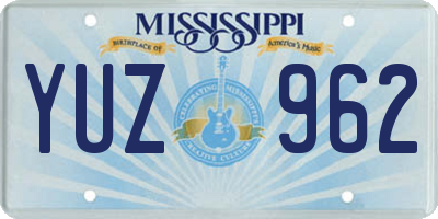 MS license plate YUZ962