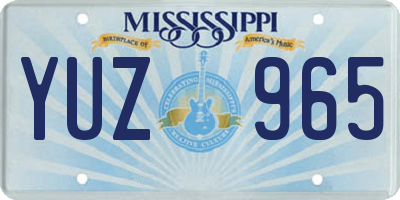 MS license plate YUZ965