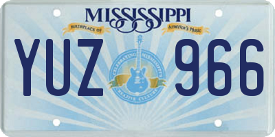 MS license plate YUZ966