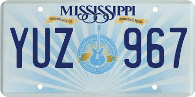 MS license plate YUZ967
