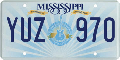 MS license plate YUZ970