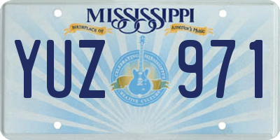 MS license plate YUZ971