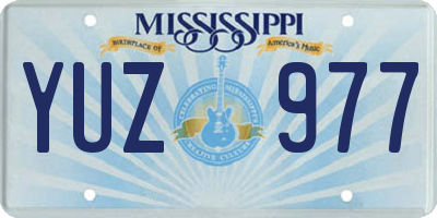 MS license plate YUZ977