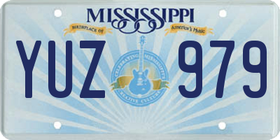 MS license plate YUZ979