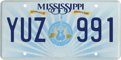 MS license plate YUZ991
