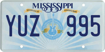 MS license plate YUZ995