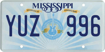MS license plate YUZ996