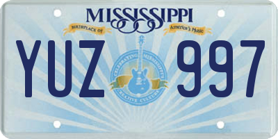 MS license plate YUZ997