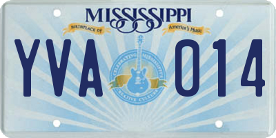 MS license plate YVA014