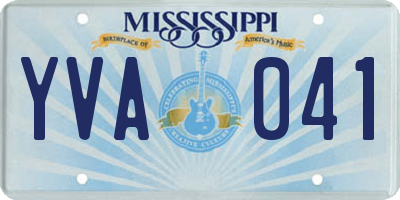 MS license plate YVA041