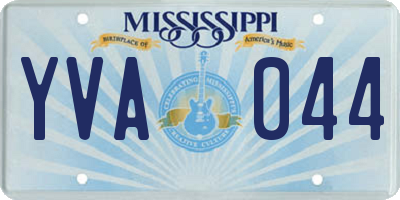 MS license plate YVA044