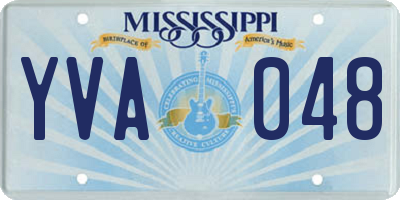 MS license plate YVA048