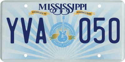MS license plate YVA050