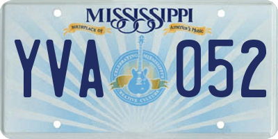 MS license plate YVA052