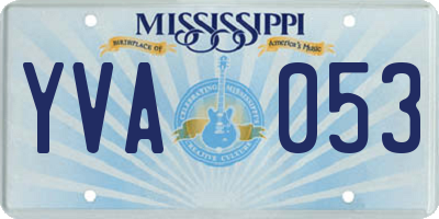 MS license plate YVA053