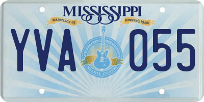 MS license plate YVA055