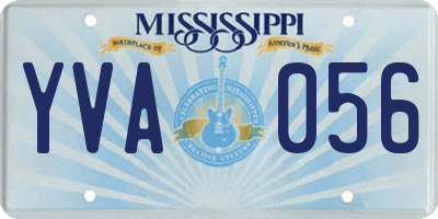 MS license plate YVA056