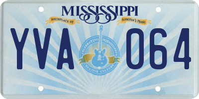 MS license plate YVA064